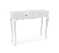 Versa Mesa Blanca Cagliari Grande, Estilo Fusion-Chic, 80x100x35 cm, Madera, Blanca