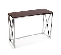 Versa Modena Mueble Recibidor Estrecho para Entrada o Pasillo, Mesa Consola, Medidas (Al x L x An) 76 x 40,5 x 106,5 cm, Madera y Metal, Color Marrón