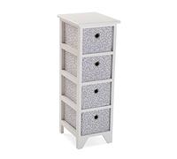 Versa Oxford - Armario de baño, cómoda para organizar, almacenamiento moderno, dimensiones (72 x 30 x 25 cm, madera, color blanco