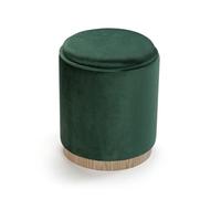 Versa Puff con Almacenamiento y Bandeja Velvet Verde, Estilo Moderno, 35x35x42 cm, Madera y Poliéster, Verde