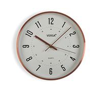 Versa Reloj de Pared Dorado Metal Aluminio (4,3 x 30,5 x 30,5 cm)