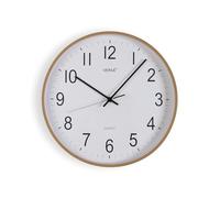Versa Reloj de Pared silencioso y Decorativo, para Cocina, Salón o Comedor - Fácil de Leer, Medidas 35 x 5,2 x 35 cm, Madera MDF, Color Madera Clara