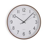 Versa Reloj de Pared silencioso y Decorativo, para Cocina, Salón o Comedor - Fácil de Leer, Medidas 40 x 5,2 x 40 cm, Madera MDF, Color Madera Oscura