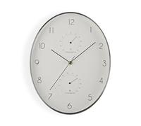 Versa Relojes de Pared de Estilo Clasico, Medidas (Al x L x An) 34,9 x 4,3 x 27,3 cm, Color Plateado