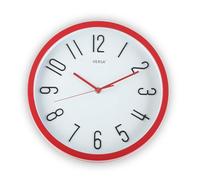 Versa Relojes de Pared de Estilo Moderno, Medidas (Al x L x An) 30 x 4,6 x 30 cm, Color Rojo
