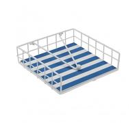 Versa Servilletero Azul Metal 35 x 0,03 x 25 cm Rayas