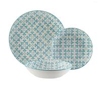 Versa Set de Vajilla Herald Azul Porcelana 18 Piezas