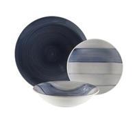 Versa Set de Vajilla Leanne Azul Oscuro Gres 26,5 x 26,5 cm 18 Piezas