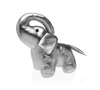 Versa Sujetador de Puerta Plateado Elefante Textil 16 x 29 x 25 cm