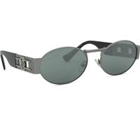 Versace Unisex Versace VE2264 10016G Gafas de sol Metal Gris Gris Redonda Reflejado Espejo