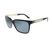 Versace 0Ve4307 Gafas de sol, Rectangulares, 58, Black