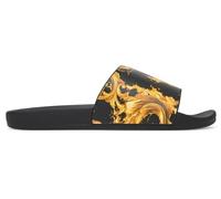 Versace 80YA3SQ4 ZS365 - Pantuflas, G89 - Nero/Oro, 43 EU