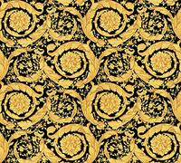 Versace 935834 93583-4 Barrocco Birds - Papel pintado (10,05 x 0,70 m), diseño barroco, color negro metalizado