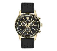 Versace Reloj analógico para hombre con esfera negra-VEZCA0224