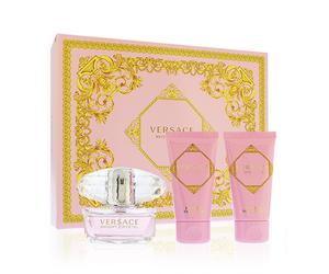 Versace Bright Crystal set de regalo para mujeres agua de tocador 50 ml + loción corporal 50 ml + gel de ducha 50 ml