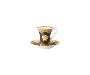 Versace by Rosenthal Taza de café con platillo I Love Barroco Nero (2 piezas)