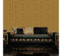 Versace Clave Griega Pintado & Borde de Lujo Diseñador Brillante Vinilo
