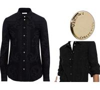 Versace Colección Hombre Iconic Cult Impreso Denim Camisa Larga Mangas 41 XL