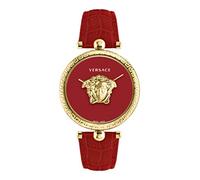 Versace Collection - Reloj de lujo para mujer con correa roja con caja dorada y esfera roja, Oro, Talla única, Imperio Palazzo