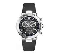 Versace - Cronógrafo Correa de Cuero Reloj de Cuarzo con Fecha - Accessories - Hombre - Negro - ONE SIZE -