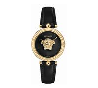 Versace - Empire Reloj Cuero Negro Oro Diamante - Accessories - Mujer - Multicolor - ONE SIZE -