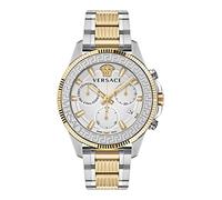 Versace Greca Action Chrono VE3J00522 - Reloj de pulsera para hombre, dos tonos, 45 mm, cronógrafo de acción Greca, Dos tonos., Greca Action Chrono