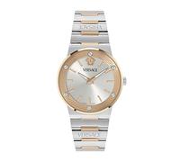 Versace Greca Logo Aereo Swiss Made - Reloj de Pulsera analógico de Cuarzo para Hombre