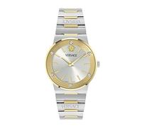 Versace Greca Logo Aereo Swiss Made - Reloj de Pulsera analógico de Cuarzo para Hombre