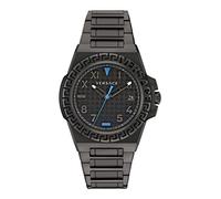 Versace Greca Reaction Collection - Reloj de lujo para hombre con pulsera negra con caja negra IP y esfera negra, Ip Negro, Talla única, Versace | Reacción Greca