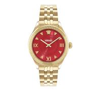 Versace Hellenyium VE2S01325 - Reloj analógico para mujer con esfera roja de 35 mm