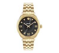 Versace Hellenyium VE2S01425 - Reloj analógico para mujer con esfera negra de 35 mm