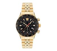 Versace HELLENYIUM VE2U006 22 - Reloj de pulsera para hombre con cronógrafo, acero inoxidable, color dorado