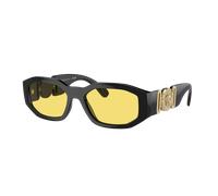 Versace Hombre Sunglass Biggie - Color del Marco: Negro, Color de la Lente: Amarillo