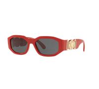 Versace Hombre Sunglass Biggie - Color del Marco: Rojo, Color de la Lente: Gris Oscuro
