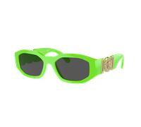 Versace Hombre Sunglass Biggie - Color del Marco: Verde Fluorescente, Color de la Lente: Gris Oscuro