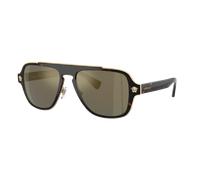 Versace Hombre Sunglass VE2199 - Color del Marco: Habana, Color de la Lente: Gris Oscuro Espejado Oro