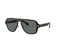 Versace Hombre Sunglass VE2199 - Color del Marco: Negro, Color de la Lente: Gris Oscuro