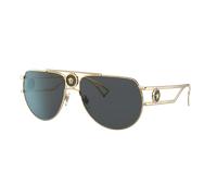 Versace Hombre Sunglass VE2225 - Color del Marco: Oro, Color de la Lente: Gris