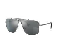 Versace Hombre Sunglass VE2242 - Color del Marco: Gunmetal, Color de la Lente: Gris Claro Espejado Negro