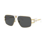 Versace Hombre Sunglass VE2251 - Color del Marco: Oro, Color de la Lente: Gris Oscuro