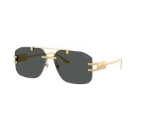 Versace Hombre Sunglass VE2275 - Color del Marco: Oro, Color de la Lente: Gris Oscuro
