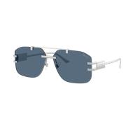 Versace Hombre Sunglass VE2275 - Color del Marco: Plateado, Color de la Lente: Azul