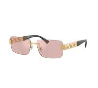 Versace Hombre Sunglass VE2298 - Color del Marco: Oro, Color de la Lente: Espejo rosa y dorado