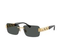 Versace Hombre Sunglass VE2298 - Color del Marco: Oro, Color de la Lente: Gris Oscuro