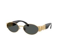 Versace Hombre Sunglass VE2299 - Color del Marco: Oro, Color de la Lente: Gris Oscuro