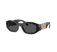 Versace Hombre Sunglass VE4361 Biggie - Color del Marco: Negro, Color de la Lente: Gris Oscuro