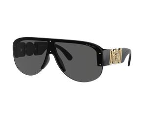 Versace Hombre Sunglass VE4391 - Color del Marco: Negro, Color de la Lente: Gris Oscuro