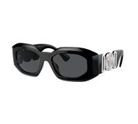 Versace Hombre Sunglass VE4425U - Color del Marco: Negro, Color de la Lente: Gris Oscuro