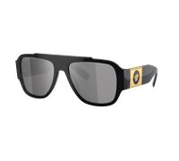 Versace Hombre Sunglass VE4436U - Color del Marco: Negro, Color de la Lente: Polarizadas espejo gris y plateado