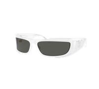 Versace Hombre Sunglass VE4446 - Color del Marco: Blanco, Color de la Lente: Gris Oscuro